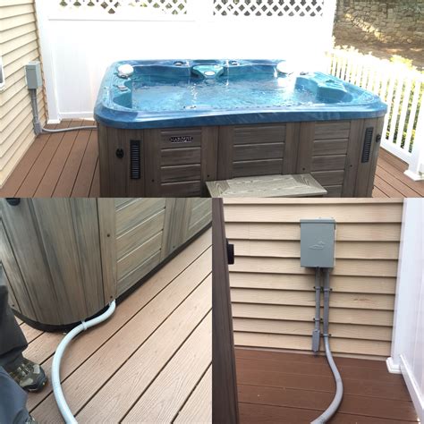 hot tub junction box|electrical needed for hot tub.